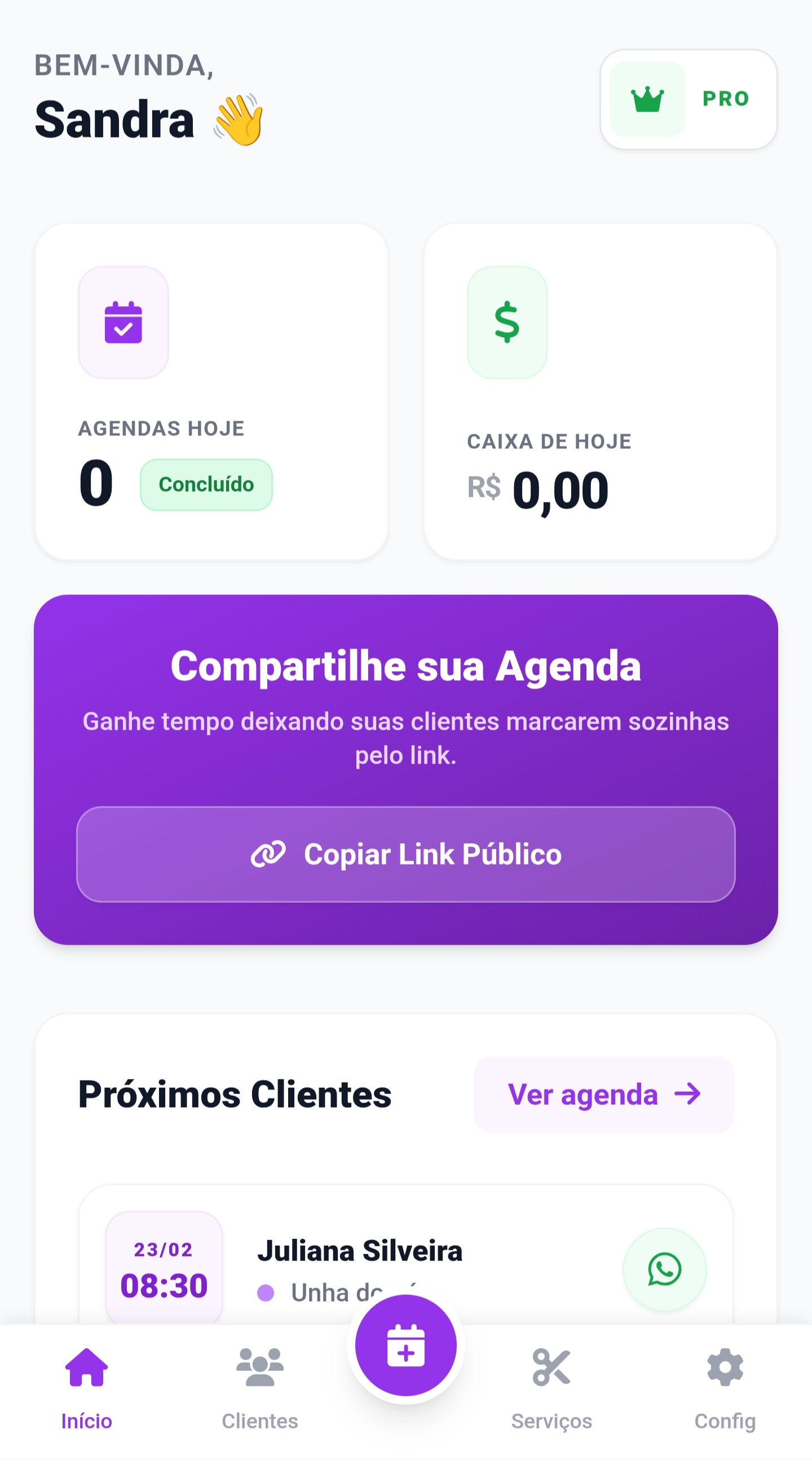 Print real do sistema NailsAgenda